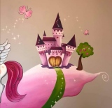 Chambre fille - Peinture murale acrylique